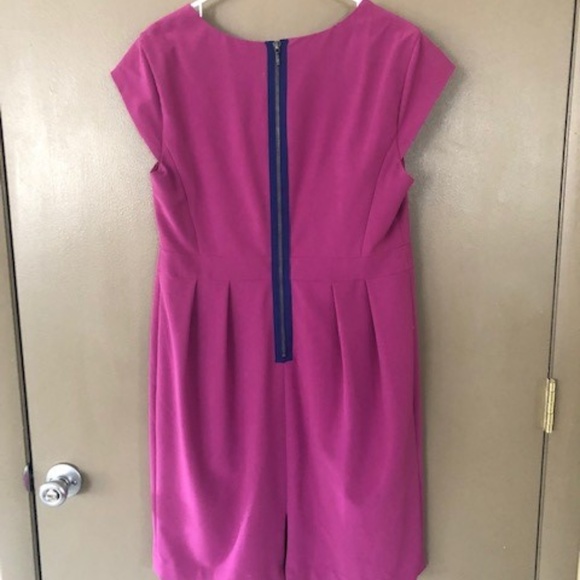 Fuchsia Enlo Dress with Contrast Zipper - Picture 3 of 3